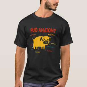 Mops Anatomie Hunde Kostüm Liebe Welpe T-Shirt
