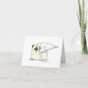 Mops Angel Wings card Karte