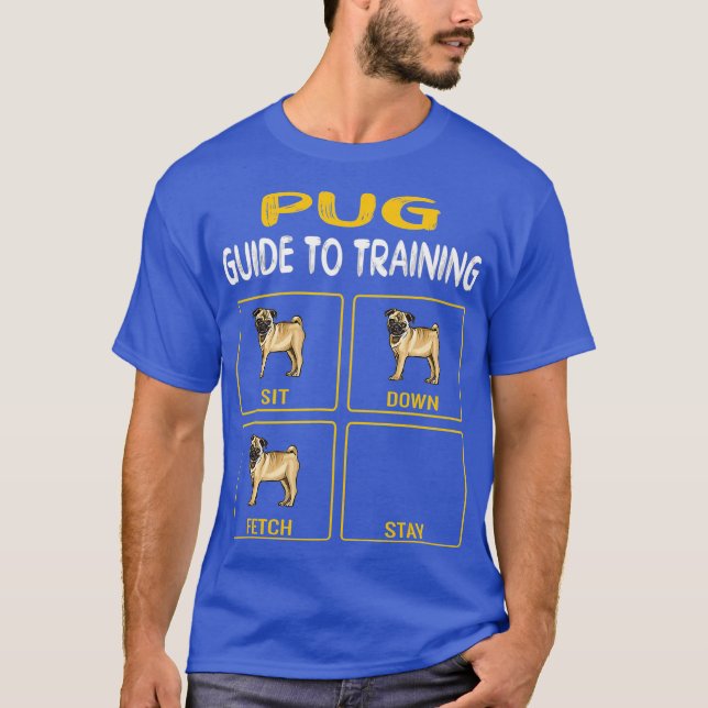 Mops-Anleitung zum Training von Gehorsam bei Hunde T-Shirt (Vorderseite)