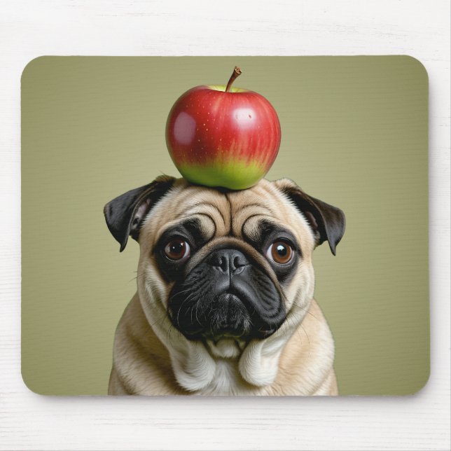 Mops Apple Mousepad (Vorne)