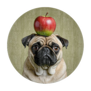 Mops Apple Schneidebrett