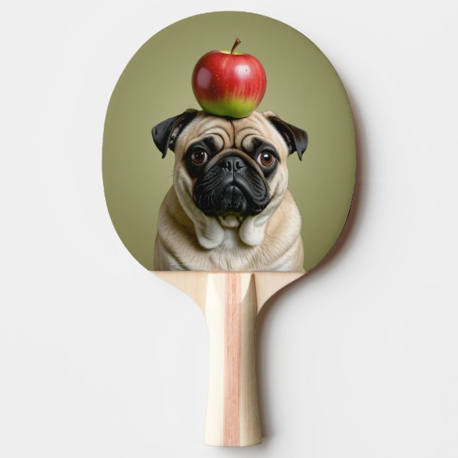Mops Apple Tischtennis Schläger (Vorderseite)