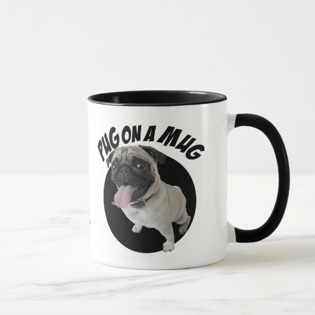 Mops auf einer Tasse (Rechts)