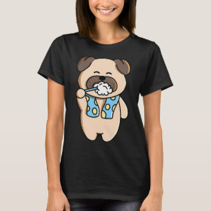 Mops auf Urlaub – Lustige Strand-Hunde-Kunst für T-Shirt