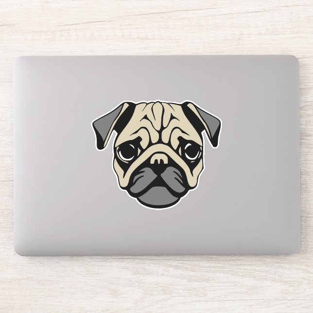 Mops Aufkleber (Computer)