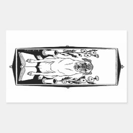 Mops-Aufkleber Rechteckiger Aufkleber