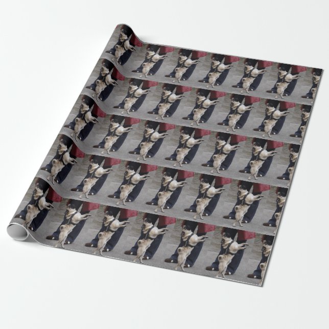 Mops aus der Kontrolle Geschenkpapier (Ungerollt)