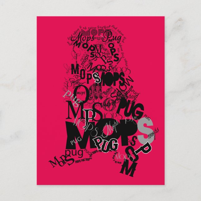 Mops aus Typ Postkarte (Vorderseite)