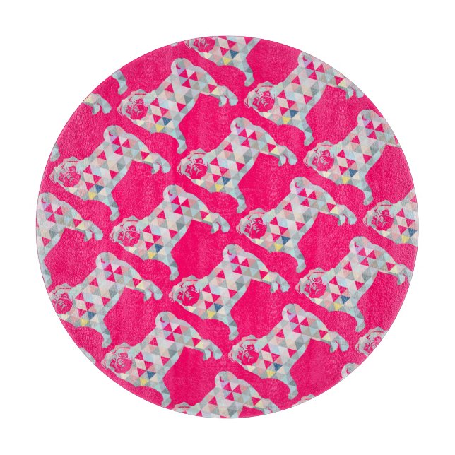 Mops-Ausschnitt-Brett Schneidebrett (Vorderseite)