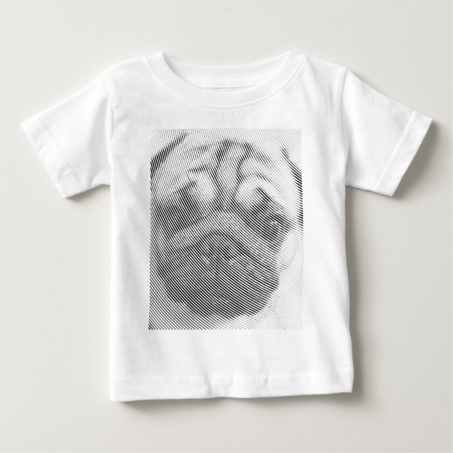 Mops Baby T-shirt (Vorderseite)
