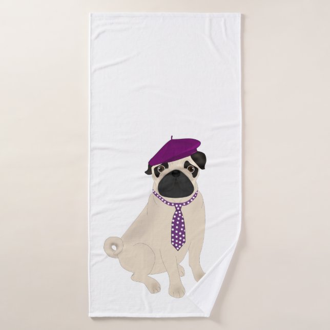 Mops Badehandtuch (Badehandtuch)