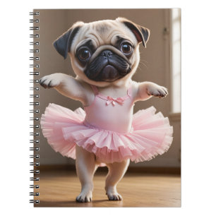Mops Ballerina Notizblock