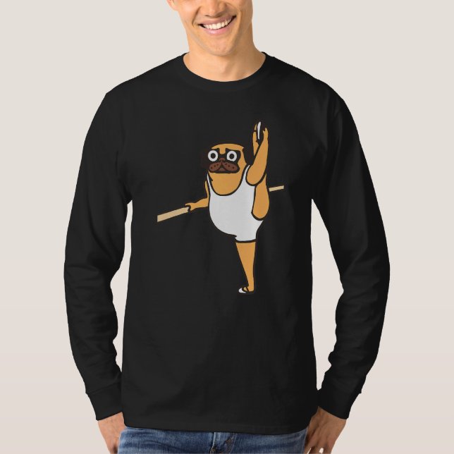 Mops Ballet Dancer T-Shirt (Vorderseite)