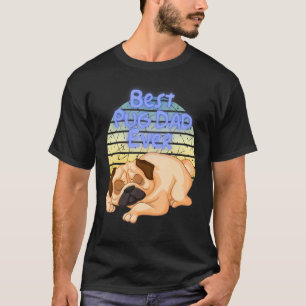 Mops Besitzer Hund Vintag Sunset Best Mops Vater T-Shirt