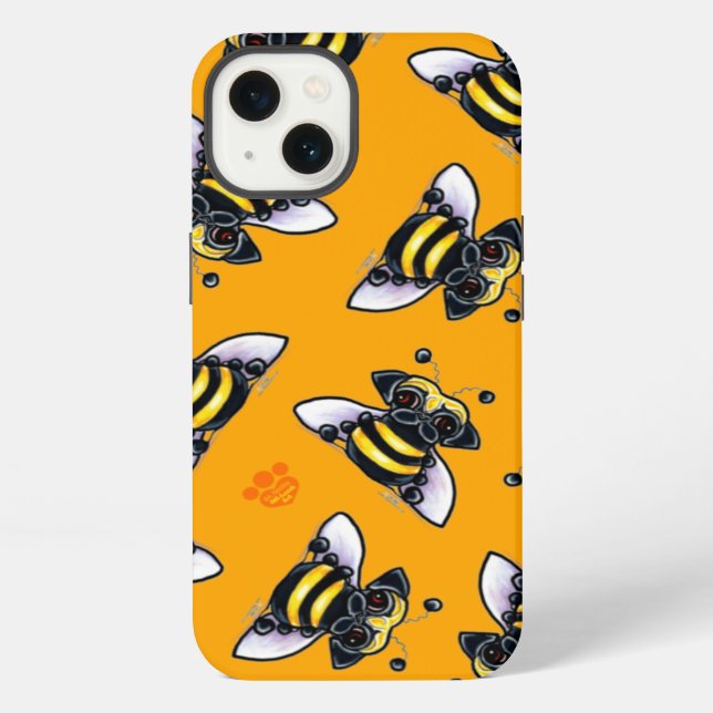 Mops-Biene iPhone Hülle (Rückseite)