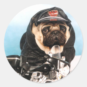 Mops Biker Stickers