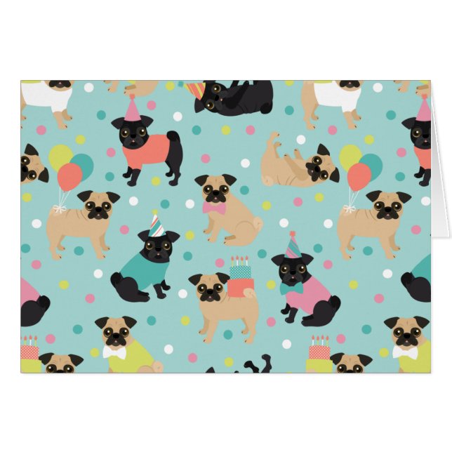 Mops Birthday (Vorderseite (Horizontal))