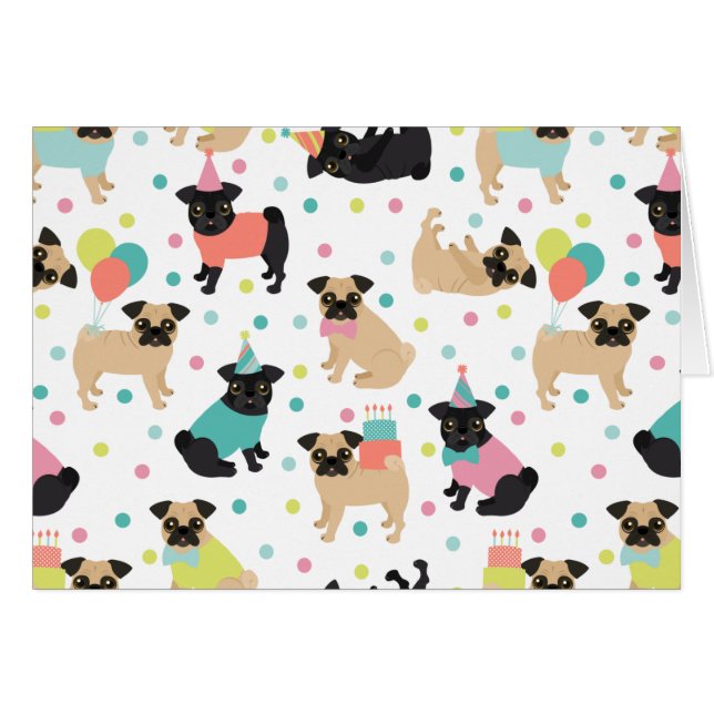 Mops Birthday (Vorderseite (Horizontal))