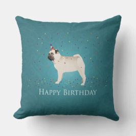 Mops Birthday Design Kissen