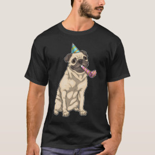 Mops Birthday Horn Party Hut T-Shirt