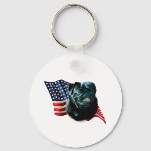 Mops (blk) schlüsselanhänger