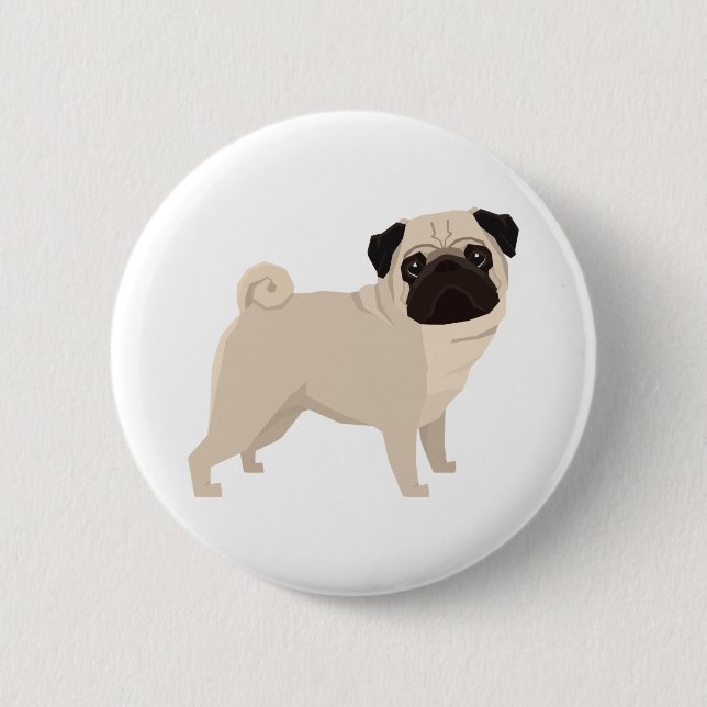 Mops Button (Vorderseite)