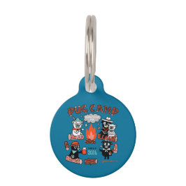 Mops Camp 2024 Dog Tag Solid Blue - Small Haustiermarke