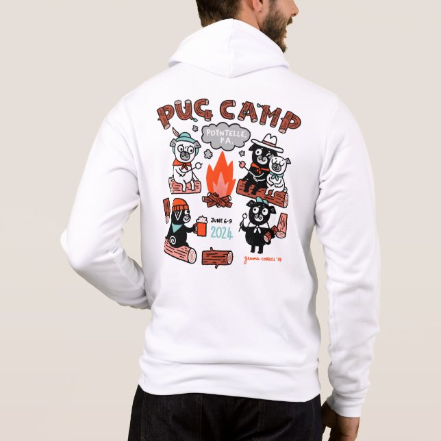 Mops Camp 2024 Zip-up Hoodie (Rückseite)