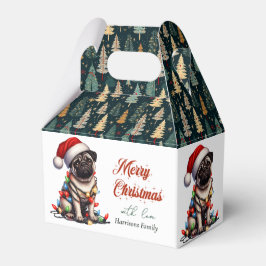 Mops Canine Retro Niedlich Weihnachten Geschenkschachtel