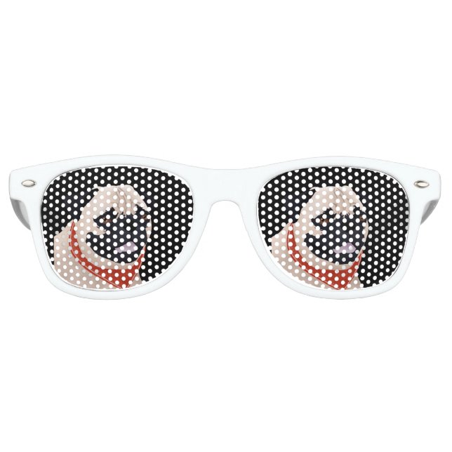 Mops Cartoon Sonnenbrille (Vorderseite)