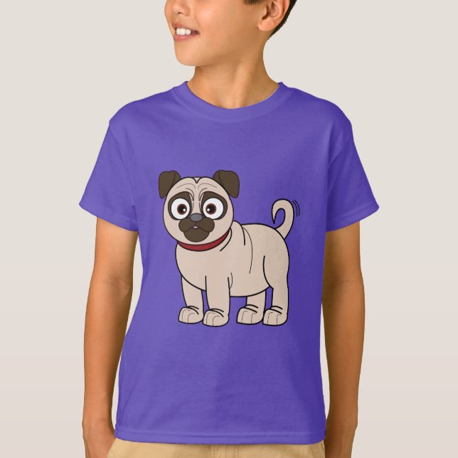 Mops Cartoon T-Shirt (Vorderseite)
