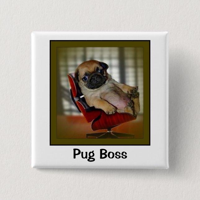 Mops-Chef Button (Vorderseite)
