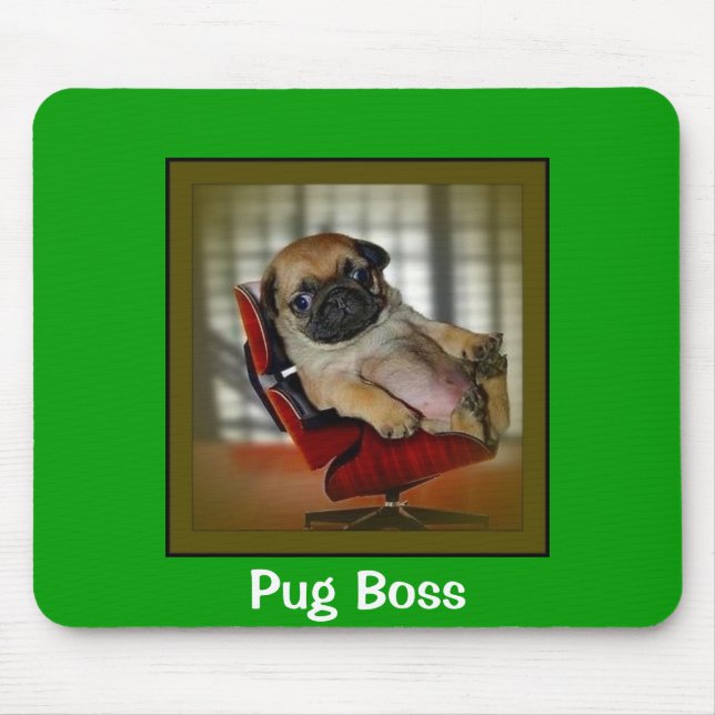 Mops-Chef Mousepad (Vorne)
