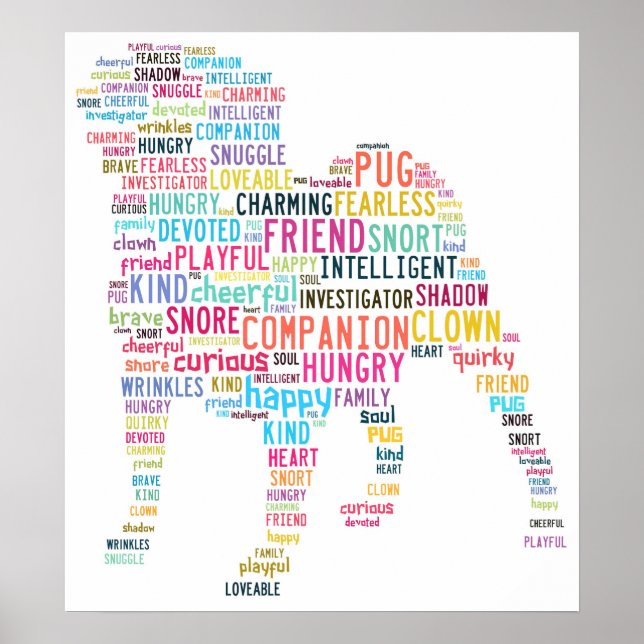 Mops Cloud Poster (Vorne)