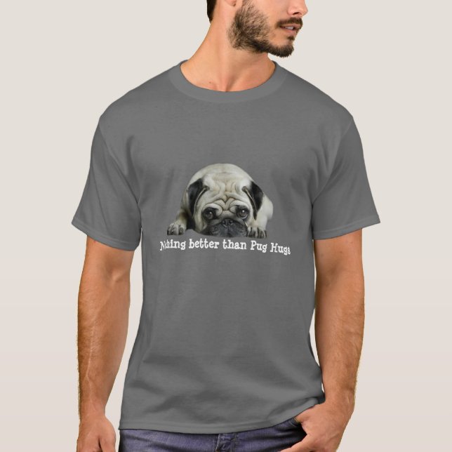 Mops-Clown am Herz-UnisexT - Shirt (Vorderseite)