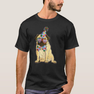 Mops Clown-Hund Hunde Besitzer Grafik T-Shirt