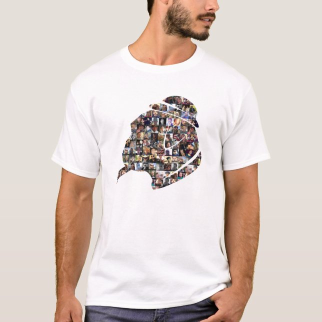 Mops-Collage T-Shirt (Vorderseite)