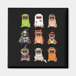 Mops Collection Happy Pugoween Halloween Spooky Co Magnet