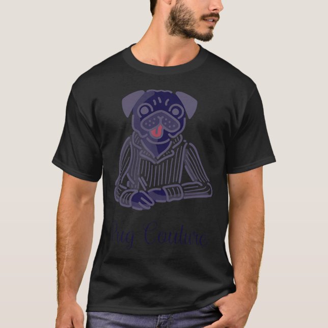 Mops Couture Mops Stil T-Shirt (Vorderseite)