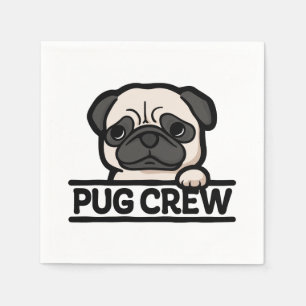 MOPS CREW - Funny & Niedlicher Mops Lover Geschenk Serviette
