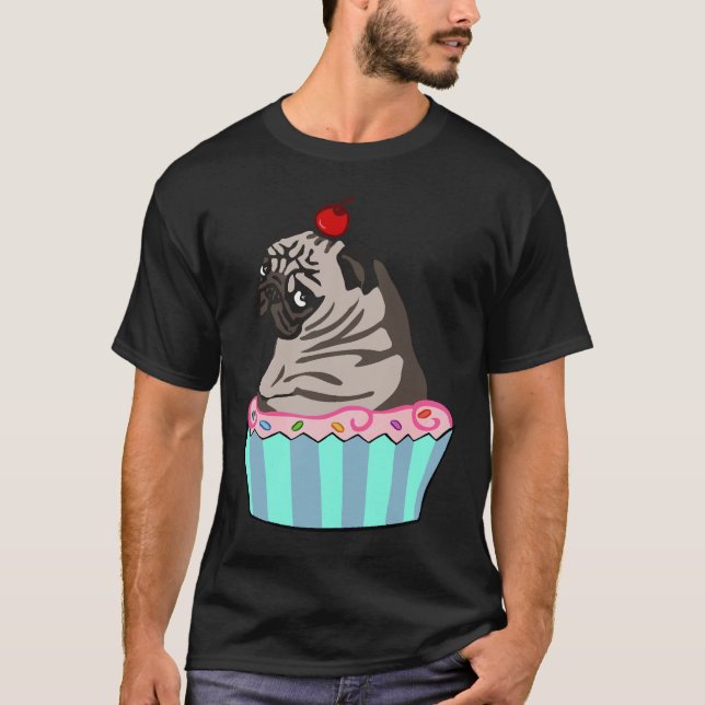 Mops cupcake Classic T - Shirt 261 (Vorderseite)