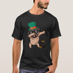 Mops Dabbing Dog St Patricks Day Funny Mops Dog -  T-Shirt
