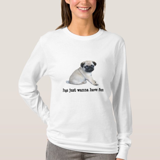 Mops-Damen-Shirt T-Shirt (Vorderseite)