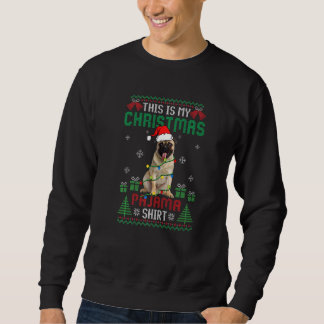 Mops Das ist mein Weihnachts-Schlafanzug Sweatshirt