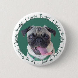 Mops der Liebe niedlich I Button