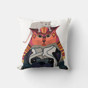 Mops der Maus weiß Kissen