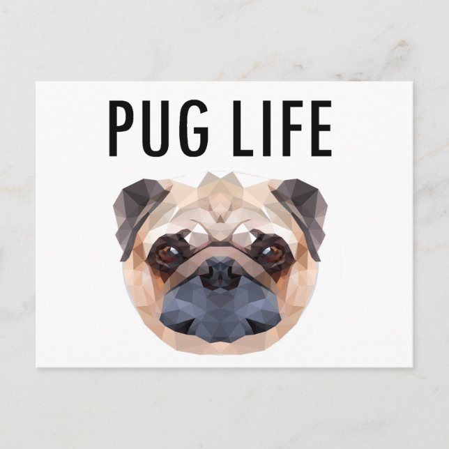 Mops Design Hund einzigartig Postkarte (Vorderseite)