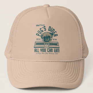 Mops Diner 50er Vintag Retro Hat Truckerkappe