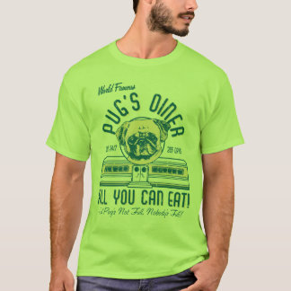 Mops Diner Vintag Retro Style Mops T-Shirts (fawn)