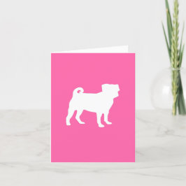 Mops Dog Baby Dusche Pink Puppy Girl Dankeskarte